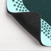 Metallisches Herzmousepad, Aquamarin Mousepad (Ecke)