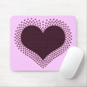 Metallisches Herzmousepad, Lila Mousepad (Mit Mouse)