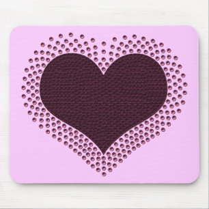 Metallisches Herzmousepad, Lila Mousepad