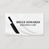Metallisches Hintergrundmesser | Koch Visitenkarte (Vorderseite)