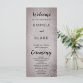Metallisches Hochzeitsprogramm für Silber und Flor (Stehend Vorderseite)