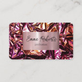 Metallisches Holografisches Rosa Visitenkarte (Vorderseite)