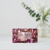 Metallisches Holografisches Rosa Visitenkarte (Stehend Vorderseite)
