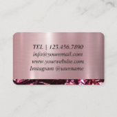 Metallisches Holografisches Rosa Visitenkarte (Rückseite)