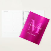 Metallisches Hot-Pink-Signature-Monogramm Planer (Anzeige)