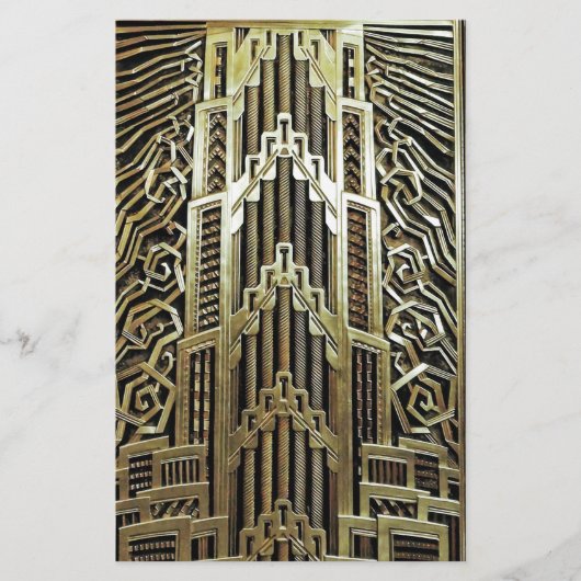 Metallisches Jugendstil-Design, Vintag, elegant, s Briefpapier (Vorderseite)