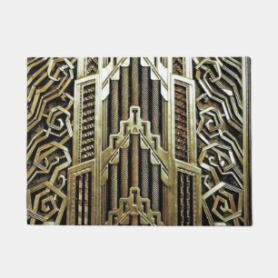 Metallisches Jugendstil-Design, Vintag, elegant, s Fußmatte
