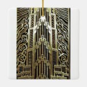 Metallisches Jugendstil-Design, Vintag, elegant, s Keramikornament (Rückseite)