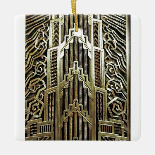 Metallisches Jugendstil-Design, Vintag, elegant, s Keramikornament (Vorderseite)