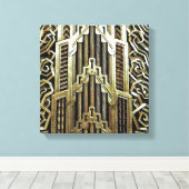 Metallisches Jugendstil-Design, Vintag, elegant, s Leinwanddruck (Insitu (Holzboden))