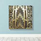 Metallisches Jugendstil-Design, Vintag, elegant, s Leinwanddruck (Insitu (Holzboden))