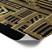 Metallisches Jugendstil-Design, Vintag, elegant, s Poster (Ecke)