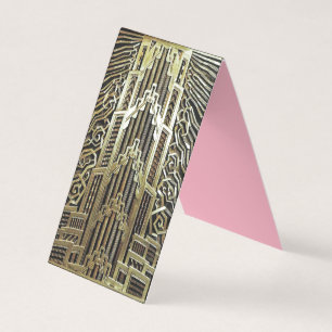 Metallisches Jugendstil-Design, Vintag, elegant, s Visitenkarten