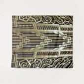 Metallisches Jugendstil-Design, Vintag, elegant, s Wandteppich (Vorderseite (Horizontal))