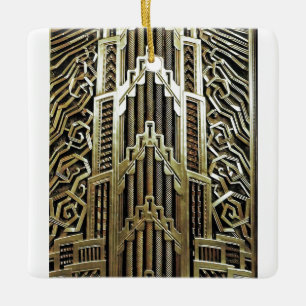 Metallisches Jugendstildesign, vintage, elegant, c Keramikornament