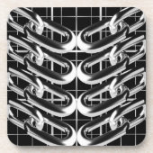 Metallisches Kettenmuster Getränkeuntersetzer (Vorderseite)