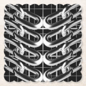 Metallisches Kettenmuster Untersetzer (Vorderseite)