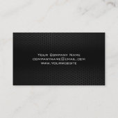 Metallisches Kohlenstofffaser | Hammer-Schraubenwe Visitenkarte (Rückseite)