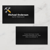 Metallisches Kohlenstofffaser | Hammer-Schraubenwe Visitenkarte (Vorne/Hinten)