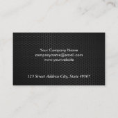 Metallisches Kohlenstofffasermuster Visitenkarte (Rückseite)