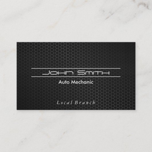 Metallisches Kohlenstofffasermuster Visitenkarte (Vorderseite)