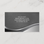 Metallisches Leder | Emboss Lettern | Qr-Code Visitenkarte (Rückseite)