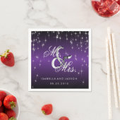 Metallisches Lila Sternlichtdesign Serviette (Beispiel)