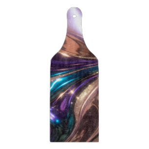 metallisches Lila, Türkis, Blau, Rosa und Gold Schneidebrett