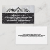 Metallisches Logo für Immobilien in Anwesen | Schw Terminkarte (Vorne/Hinten)