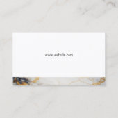 Metallisches Logo für Real Anwesen House | Marmorp Visitenkarte (Rückseite)