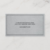 Metallisches Logo | Institution Business Card Visitenkarte (Rückseite)