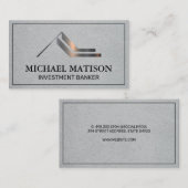 Metallisches Logo | Institution Business Card Visitenkarte (Vorne/Hinten)