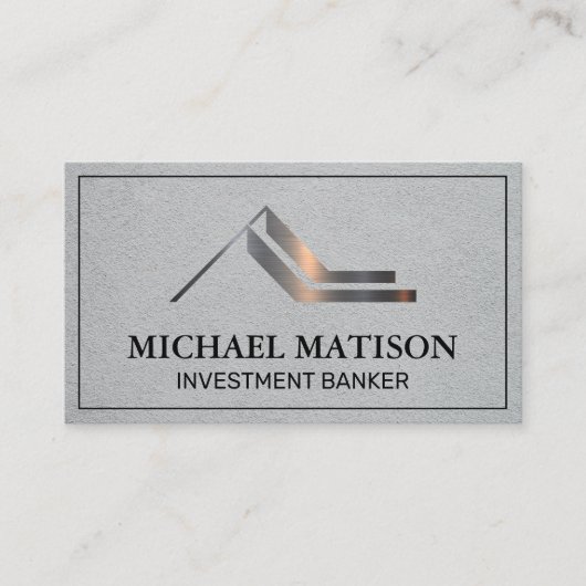 Metallisches Logo | Institution Business Card Visitenkarte (Vorderseite)