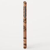 Metallisches Look Kupfer Brown Damasks Girlandesig Case-Mate iPhone Hülle (Hinten/Links)