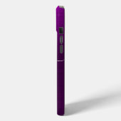 Metallisches Magenta Lila Signature Monogramm Case-Mate iPhone Hülle (Rückseite / Links)