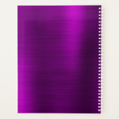 Metallisches Magenta Lila Signature Monogramm Planer (Rückseite)