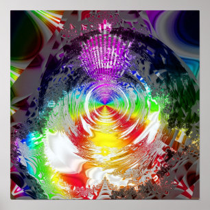 Metallisches Mandelbrot 1 Poster