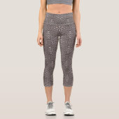 Metallisches Mesh Silver Capri Leggings (Vorderseite)