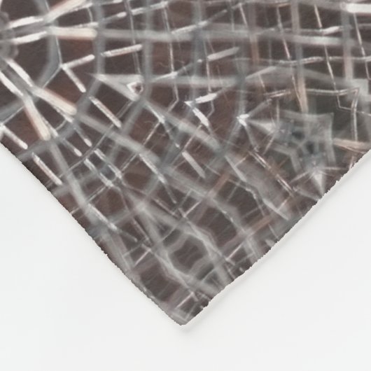 Metallisches Mesh Silver Fleecedecke (Ecke)