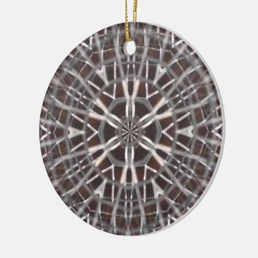 Metallisches Mesh Silver Keramik Ornament (Links)