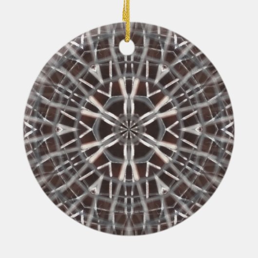 Metallisches Mesh Silver Keramik Ornament (Hinten)