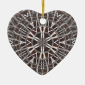 Metallisches Mesh Silver Keramik Ornament (Vorne)