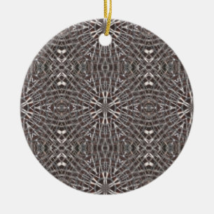 Metallisches Mesh Silver Keramik Ornament
