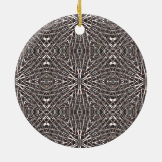 Metallisches Mesh Silver Keramik Ornament (Hinten)