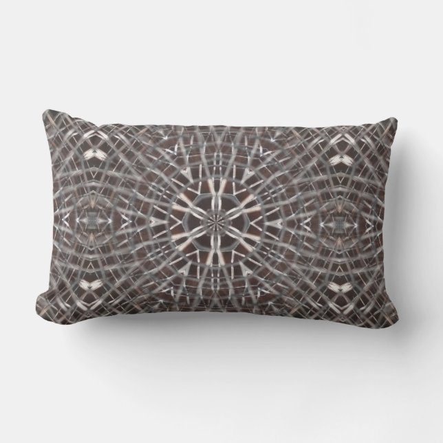Metallisches Mesh Silver Lendenkissen (Vorderseite)