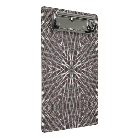 Metallisches Mesh Silver Mini Klemmbrett (Schrägansicht)