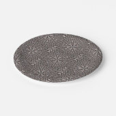 Metallisches Mesh Silver Pappteller (Schrägansicht)