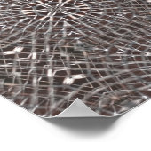 Metallisches Mesh Silver Poster (Ecke)