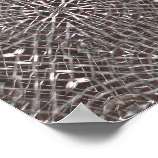 Metallisches Mesh Silver Poster (Ecke)