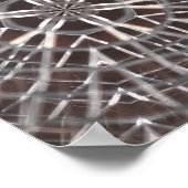 Metallisches Mesh Silver Poster (Ecke)